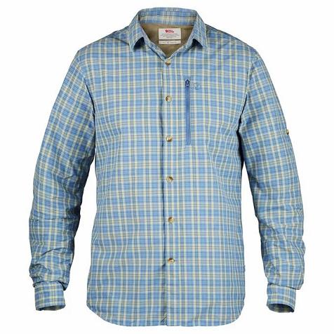 Fjallraven Abisko Shirts Blue Singapore For Men (SG-596893)